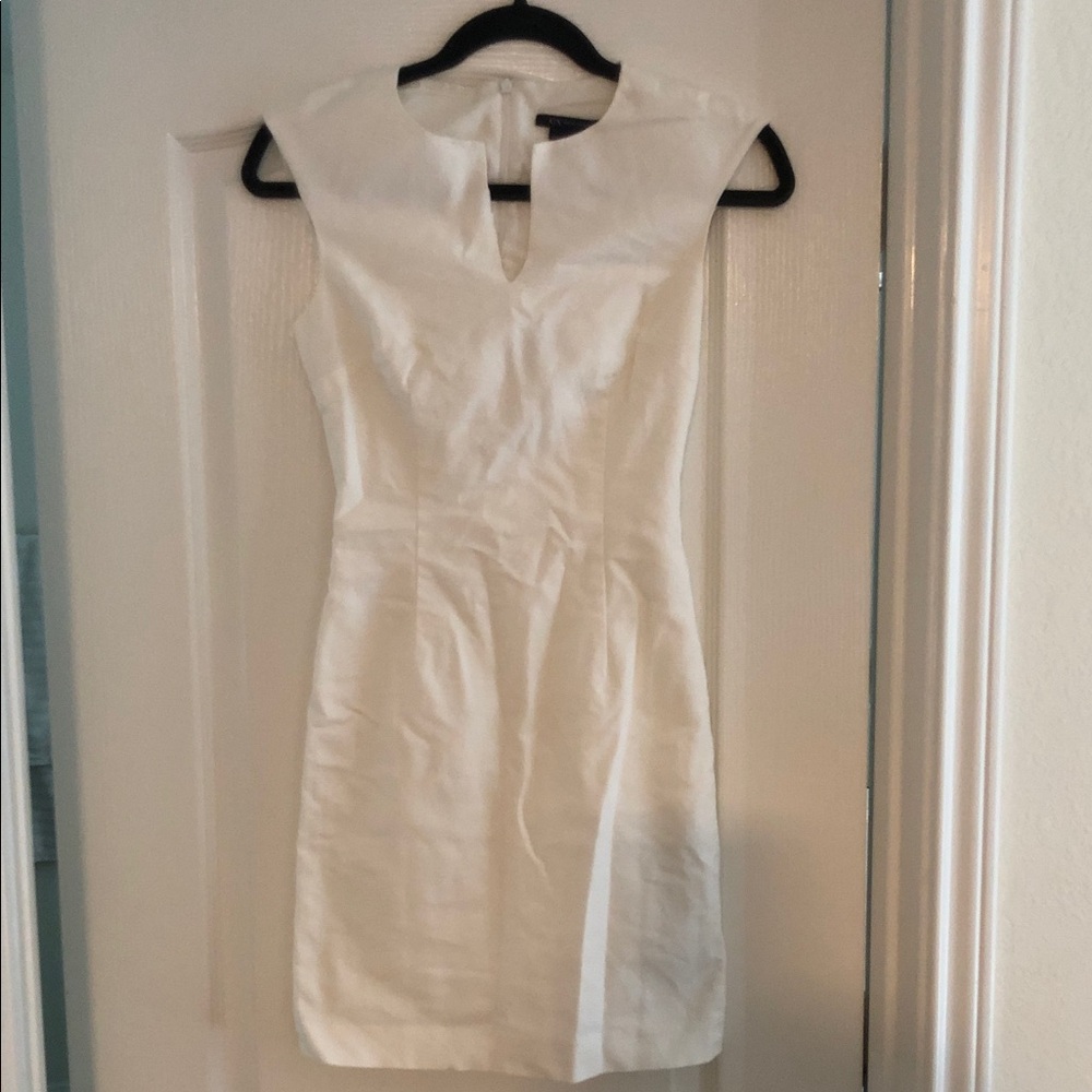 Armani Exchange White Cap-Sleeve Sheath Dress